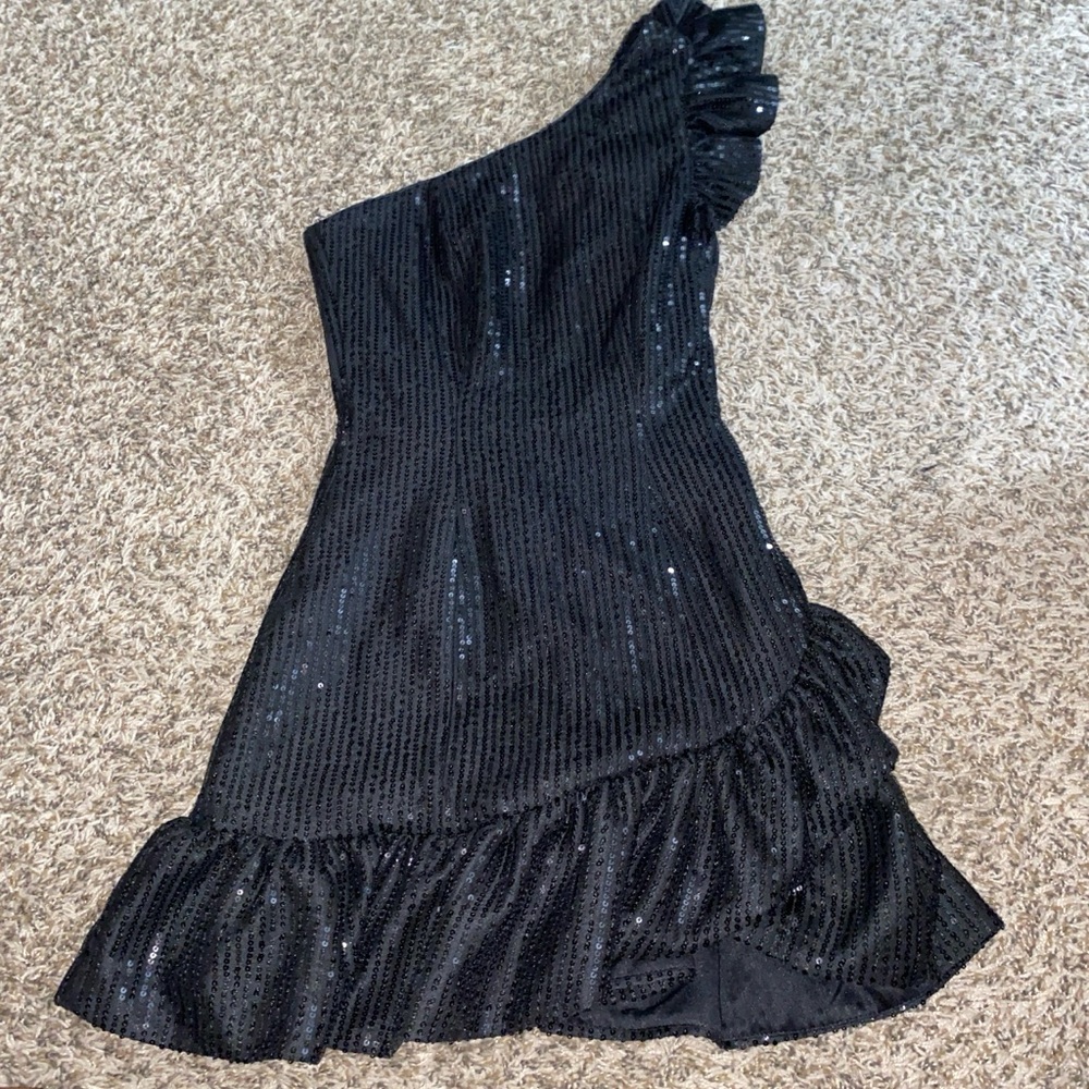Black sequin dress